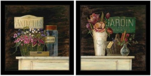 Antiquites & Jardin, uramljena slika 50x50cm svaka