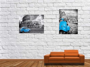 Blue Colosseum, dve uramljene slike 30x40cm svaka