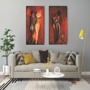 Dalia, dve uramljene slike 30x70cm svaka