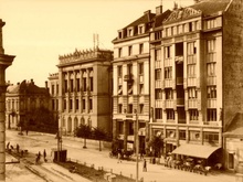 Makedonska zgrada Politike 1919. , uramljena slika 30x40cm i 40x50cm