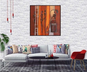Mitska muzika, uramljena slika 70 x 70 cm