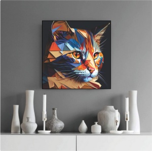 Mitzko, uramljena slika 50x50 cm