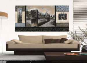 New York, uramljena slika 50 x 100 cm