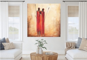Porodica, uramljena slika 70x70cm