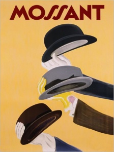 Stari poster Mossant 1938., uramljena slika 30x40cm i 40x50cm