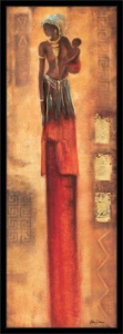 Sunce Afrike, uramljena slika 35x100cm