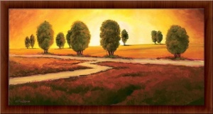 Tramonto di Fuoco, uramljena slika 20 x 50 cm
