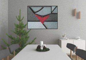 Triangle 3, uramljena slika 56x71cm