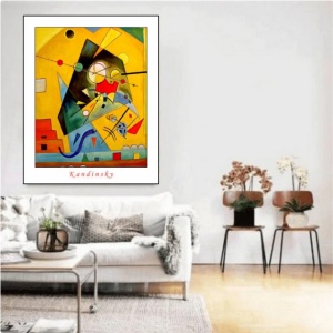 W. Kandinsky, Quiet Harmony 1924., uramljena slika 40x50cm