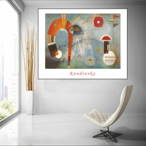 W. Kandinsky, Rond et Pointu, uramljena slika 40x50cm i 56x71cm
