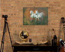 White horses, uramljena slika 50x70cm