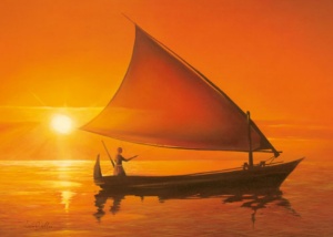 Zanzibar, uramljena slika 50 x 70 cm