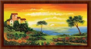 Alba Marina, uramljena slika, 20 x 50 cm