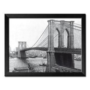 Brooklyn bridge b/w , t, uramljena slika 60x80cm