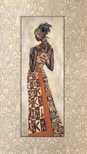 Chipo, uramljena slika dimenzije 35x100cm