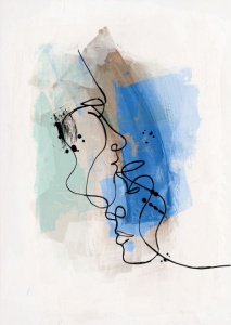 Face to face, uramljena slika 40x50cm