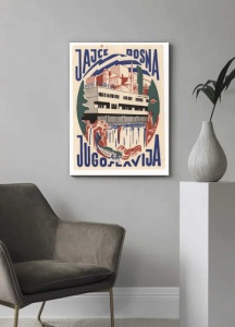 Hotel Turist, Jajce Bosna, stari poster, dimenzije 30x40cm i 40x50cm