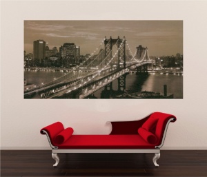 Njujork skyline, uramljena slika 50 x 100 cm