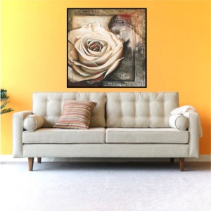 Rose of love 2, uramljena slika 70x70cm