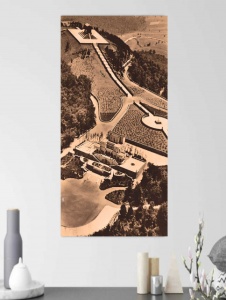 Stari Beograd, snimak iz vazduha Avala 1940., uramljena slika 50x100cm