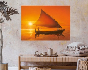 Zanzibar, uramljena slika 50 x 70 cm