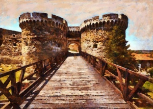 Zindan kapija, uramljena slika 50x70cm