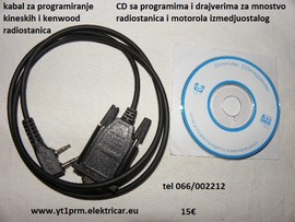 kablovi za programiranje radiostanica sa softverom na usb i na com port