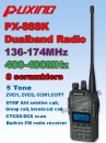 Puxin 888K rucna radiostanica toki voki duoband vhf uhf ccir id mdc