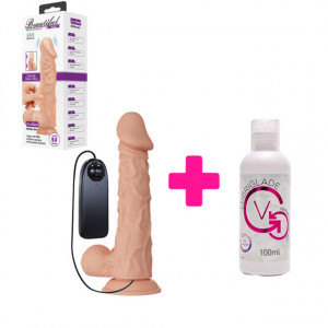 Mekani Vibro Dildo 24cm i Lubrikant | KOMBINUJ I UŠTEDI 69