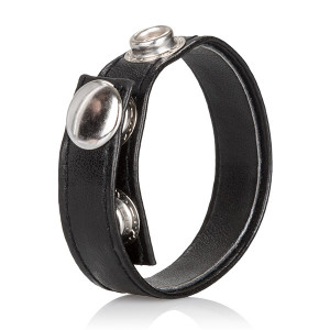 Podešavajući prsten za penis | Leather 3-Snap Ring