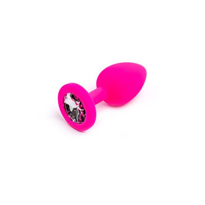 Silikonski analni dildo sa cirkonom | roze