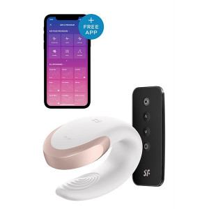 Vibrator za parove sa bežičnim daljinskim | SATISFYER DOUBLE LOVE WHITE