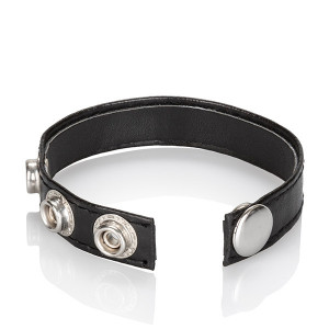 Podešavajući prsten za penis | Leather 3-Snap Ring