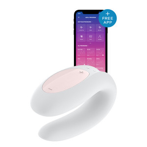Vibrator za parove aplikacija | SATISFYER DOUBLE JOY WHITE