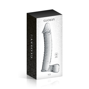 Realistični stakleni dildo | Glossy Glass Dildo