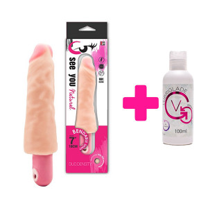 Mekani realistični vibrator i Lubrikant | KOMBINUJ I UŠTEDI 25