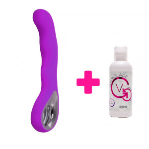 Ljubičasti silikonski vibrator za G tačku i lubrikant | KOMBINUJ I UŠTEDI 74
