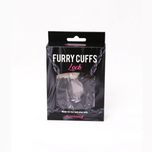 Metalne lisice sa crnim krznom | Black Furry Metal Cuffs