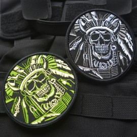 Нашивка (патч)  Skull War Chief Indian Patch