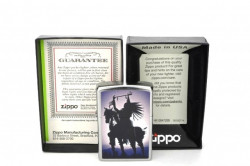 Зажигалка Zippo Silhouette Indian on a horse