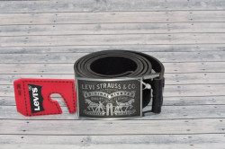 Ремень мужской Levis Original Leather Belts "Two Horse"(Black)