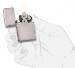 Зажигалка Zippo 200 Brushed Chrome