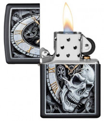 Зажигалка Zippo 29854 Skull and Clock