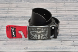 Ремень мужской Levis Original Leather Belts "Two Horse"(Black)