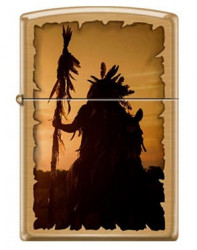 Зажигалка Zippo Silhouette Indian