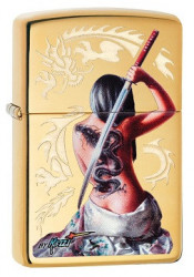 Зажигалка Zippo 29668 Mazzi Dragon Lady With Sword