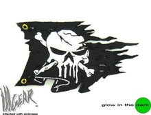 Нашивка (патч светящийся) Ripped Pirate Flag USA