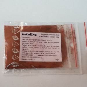 Pigment cosmetic mat maro închis, subton rosu 10 gr