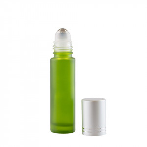 Recipient Roll-On mini sticla Verde mata 10 ml