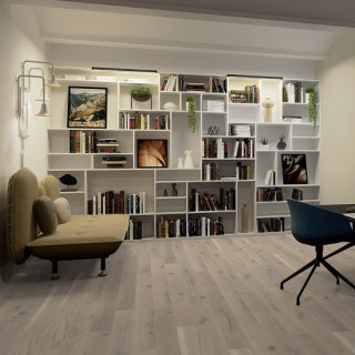 Parchet stratificat Boen stejar Pale white vivo